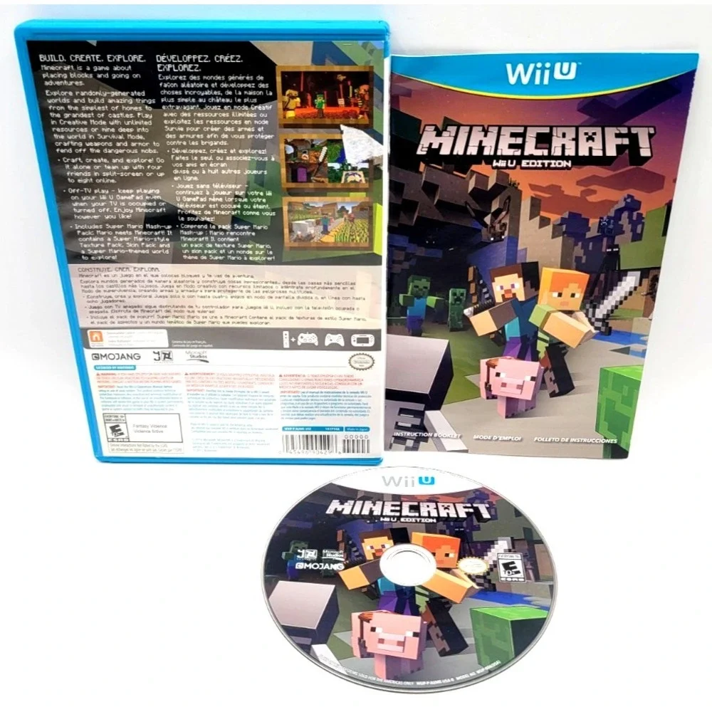 Minecraft (Wii U, 2015) CIB COMPLETE IN BOX